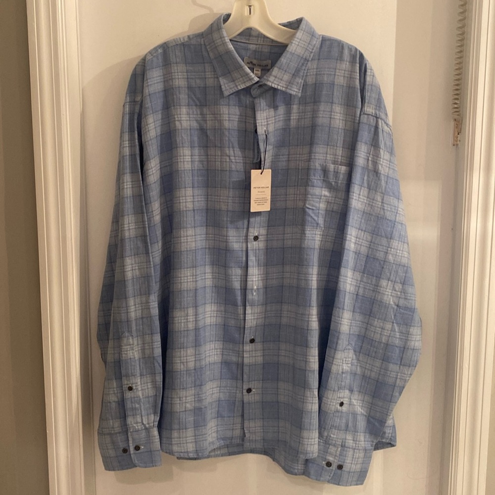Peter Millar long sleeve cotton button down shirt. XXL.